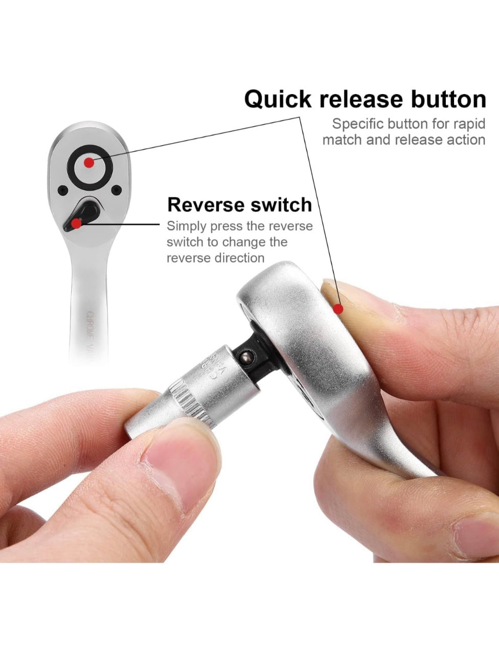 ETLIFE Set di attrezzi per meccanici di auto - Set di chiavi professionali per riparazione. Set di chiavi a cricchetto a testa in lotto (108 PCS Strumento di presa meccanico per auto)