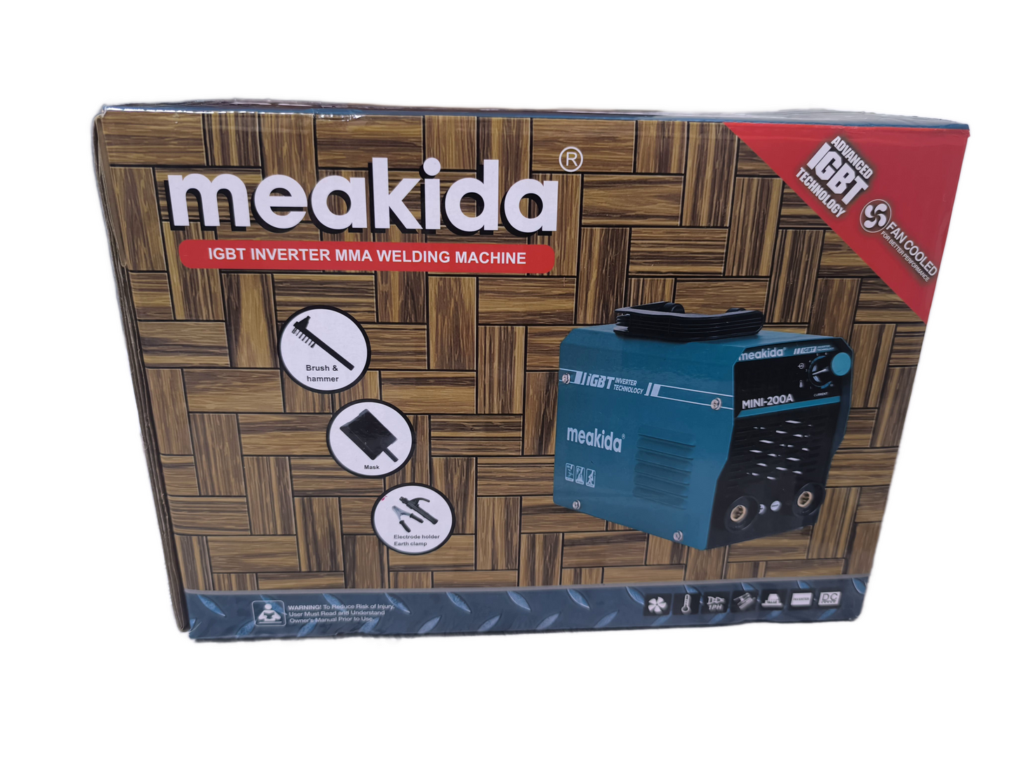 Mini saldatrice 200 ampere ,Meakida completa di accessori