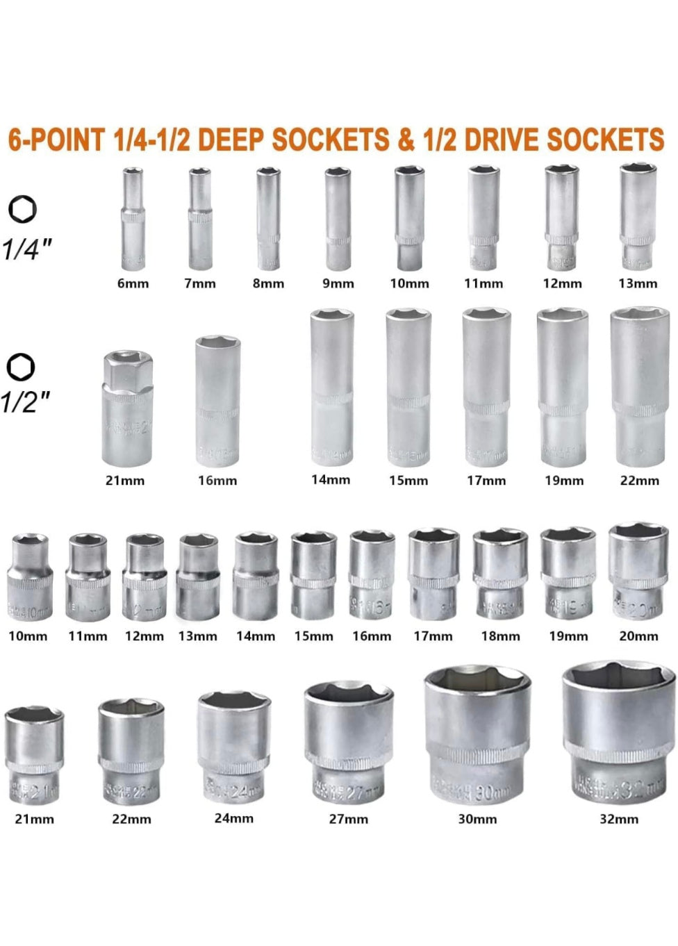 ETLIFE Set di attrezzi per meccanici di auto - Set di chiavi professionali per riparazione. Set di chiavi a cricchetto a testa in lotto (108 PCS Strumento di presa meccanico per auto)