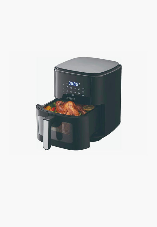 ROYALTY LINE, Friggitrice Digitale ad Aria XL 3,5L 1200W - Cucina Sana con 80% di Grassi in meno, Touch Screen ergonomico, Cestello Antiaderente Removibile, Ideale per Famiglie, Nero