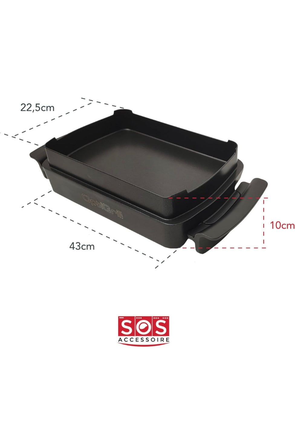 Tefal XA7258 Piastra Per Snack e Pasticceria, Accessorio per Griglia OptiGrill, Rivestimento Antiaderente, Lavabile in Lavastoviglie, Capacità 1,6L Per 4 o 6 Persone