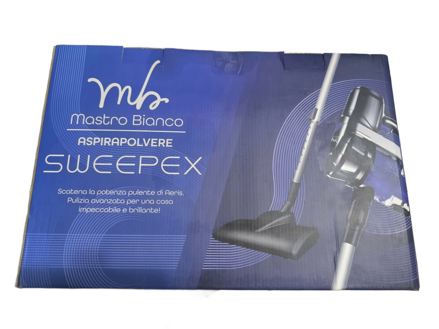 Aspirapolvere sweepex mastro bianco nera 600w ,con base di ricarica