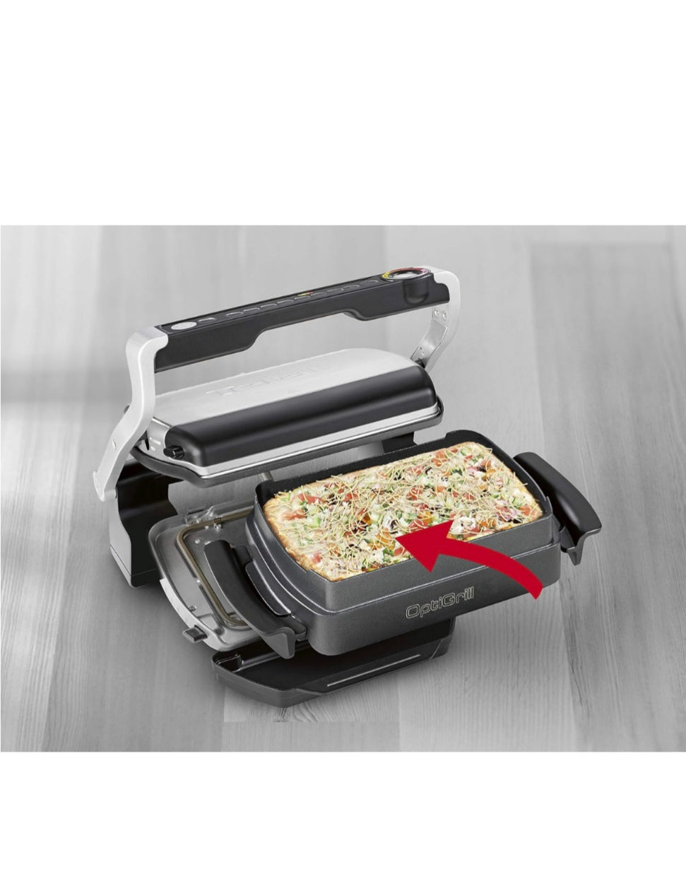 Tefal XA7258 Piastra Per Snack e Pasticceria, Accessorio per Griglia OptiGrill, Rivestimento Antiaderente, Lavabile in Lavastoviglie, Capacità 1,6L Per 4 o 6 Persone