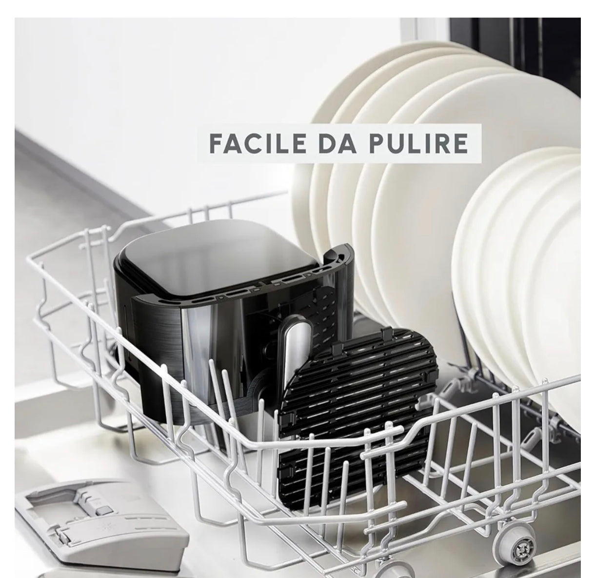Moulinex Dual Easy Fry, Friggitrice Ad Aria Con Doppio Cestello XL, 8.3 Litri, C.
