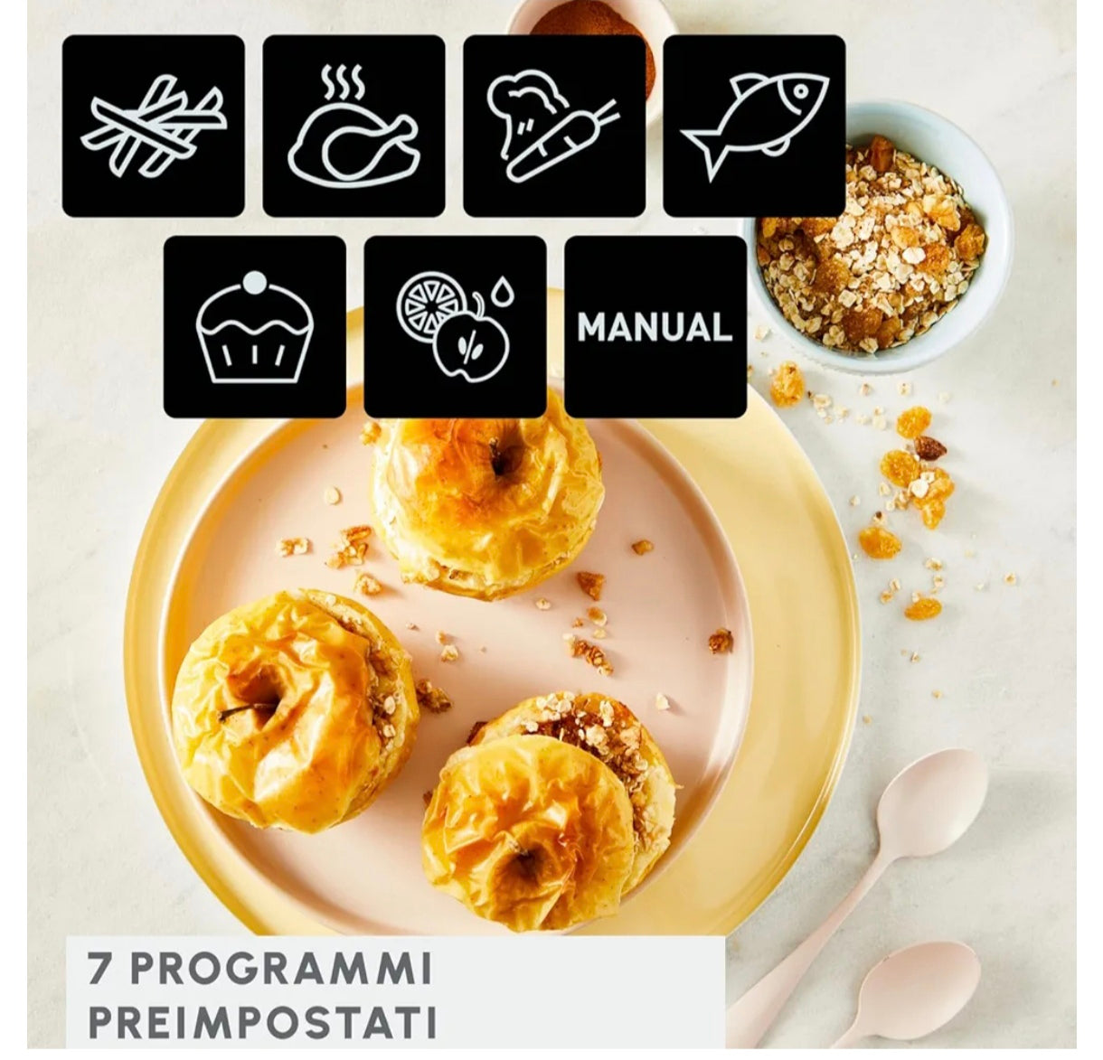 Moulinex Dual Easy Fry, Friggitrice Ad Aria Con Doppio Cestello XL, 8.3 Litri, C.