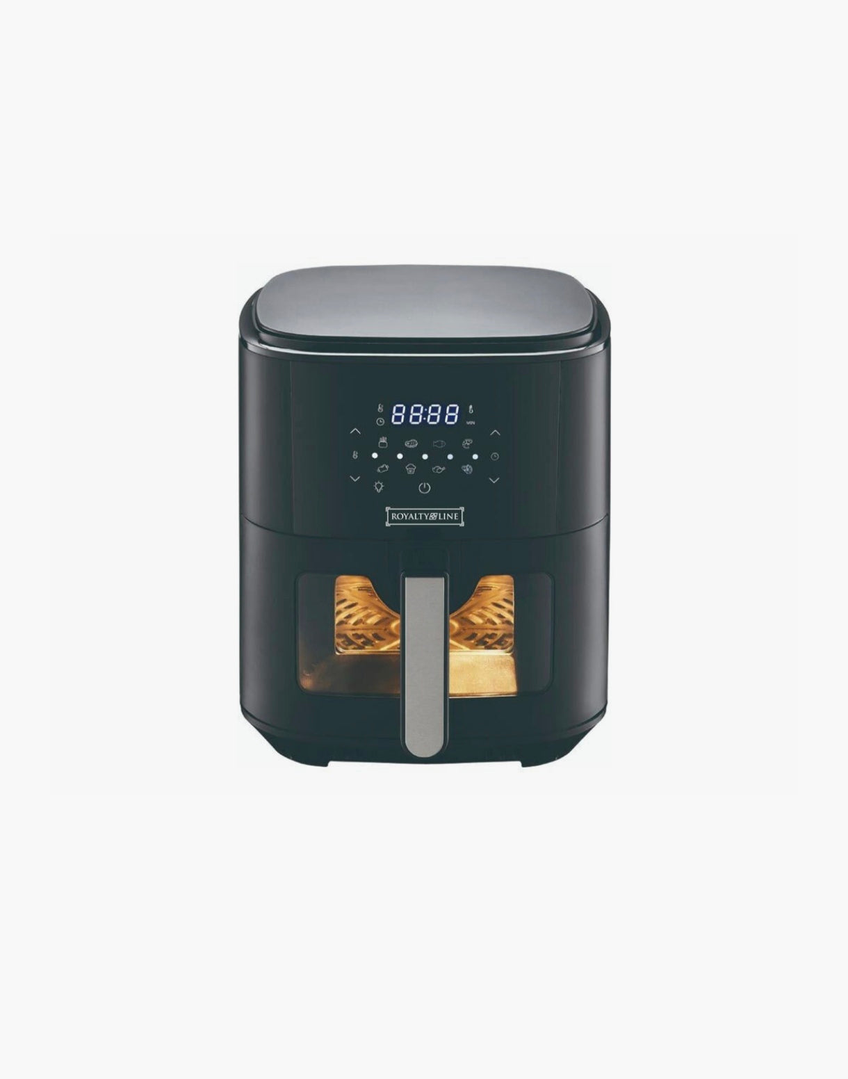 ROYALTY LINE, Friggitrice Digitale ad Aria XL 3,5L 1200W - Cucina Sana con 80% di Grassi in meno, Touch Screen ergonomico, Cestello Antiaderente Removibile, Ideale per Famiglie, Nero