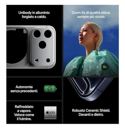 APPLE IPHONE 17 PRO MAX 5G DUAL SIM 6,9 POLLICI OLED 1TB EUROPA DEEP BLUE