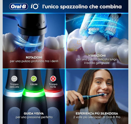 Oral B Spazzolino Elettrico Ricaricabile iO 3 Nero+custodia viaggio+pro Expert .