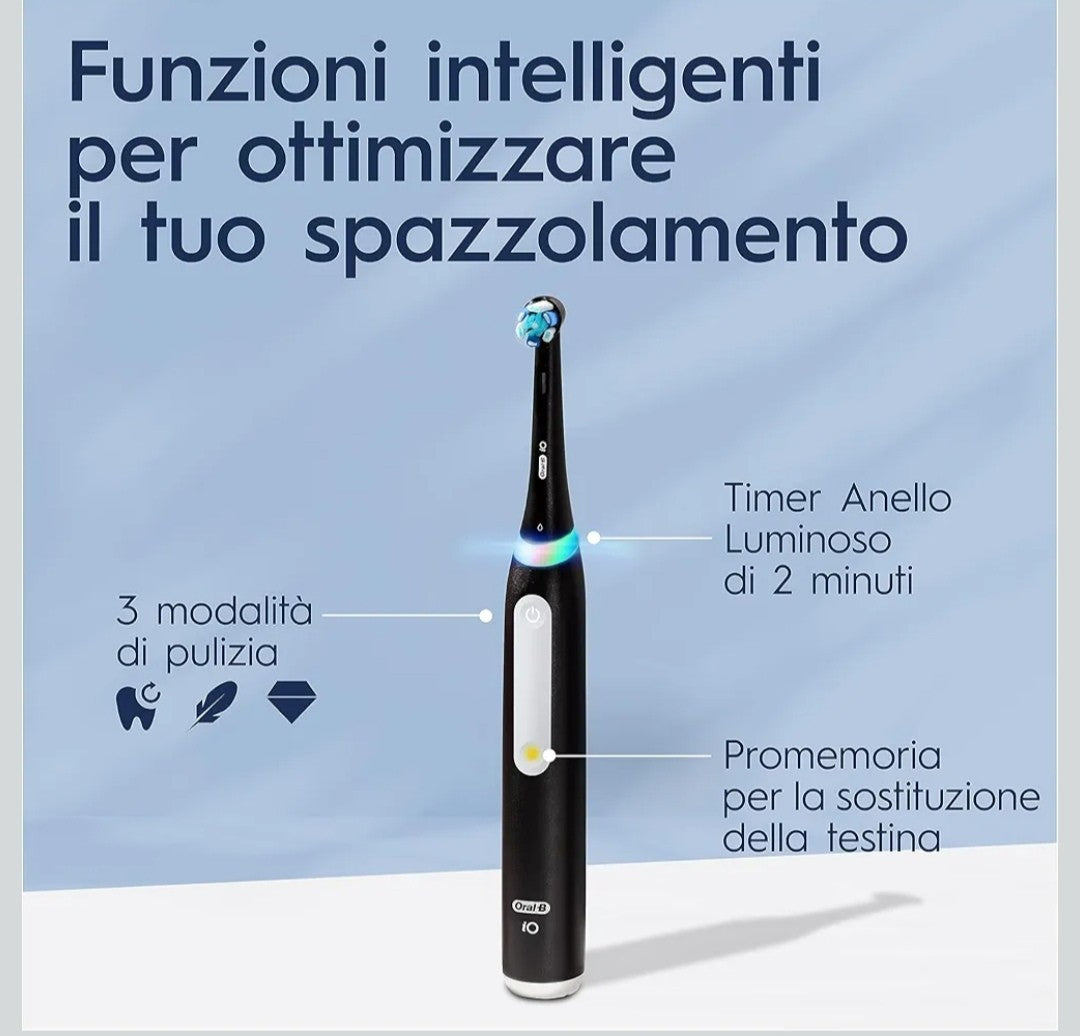 Oral B Spazzolino Elettrico Ricaricabile iO 3 Nero+custodia viaggio+pro Expert .
