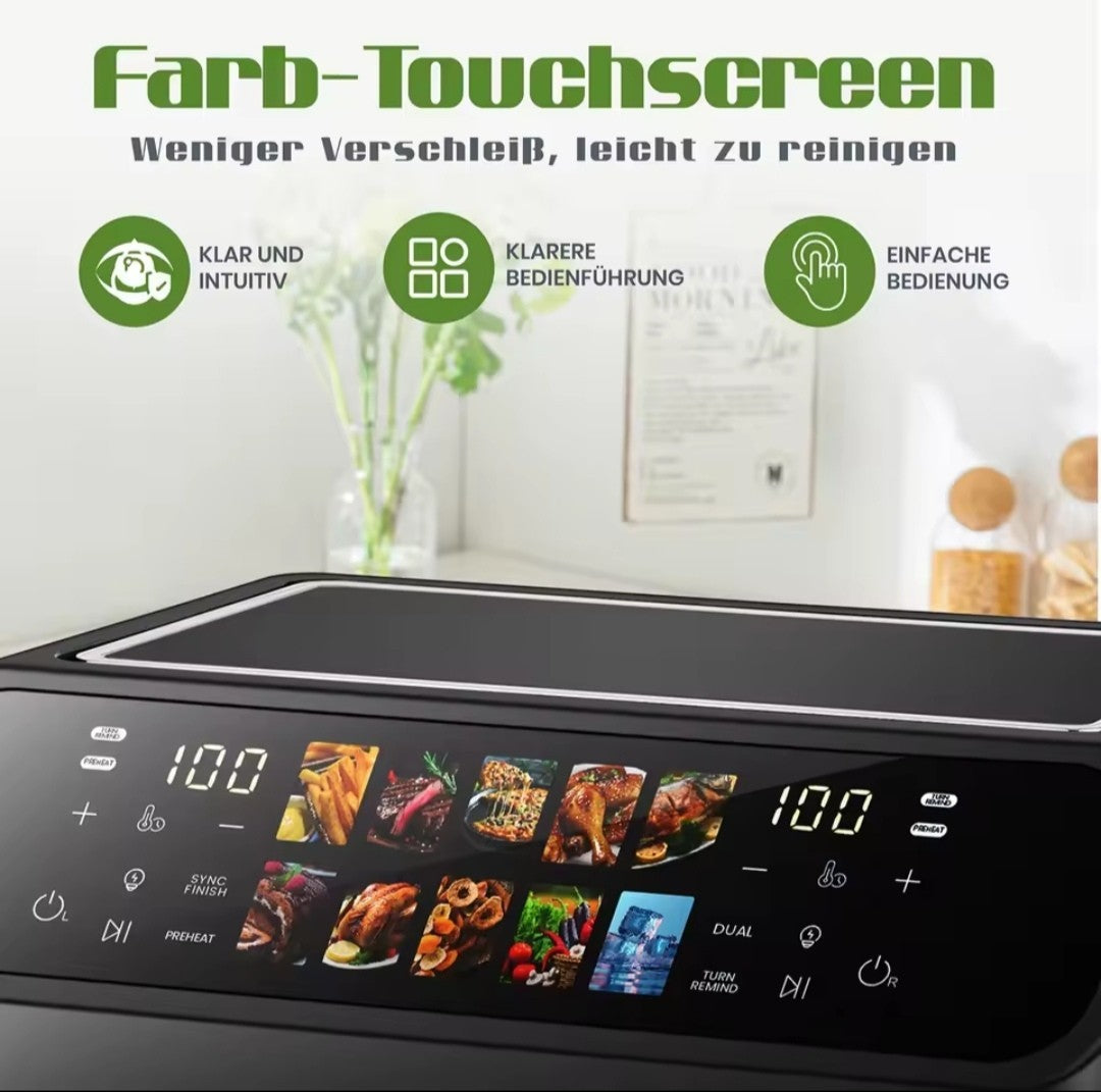 Sinaopus doppio cestello,display a colori touch,con programmi preimpostati.